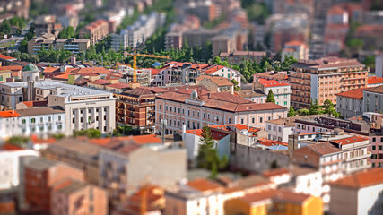 Fototapeta na wymiar panorama of town hall in Campobasso 