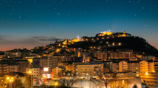 cityscape of Campobasso in dusk 