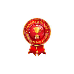 Employee of the month. Thank you for being one of us! - award ribbon for companies