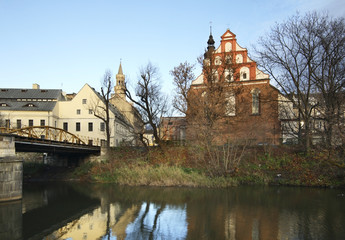 Fototapeta premium Mlynowka channel in Opole. Poland