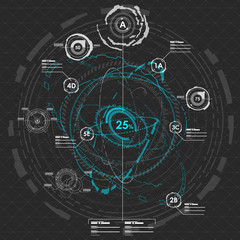 infographic elements. Head-up display elements for the web and app. Futuristic user interface. Virtual graphic.