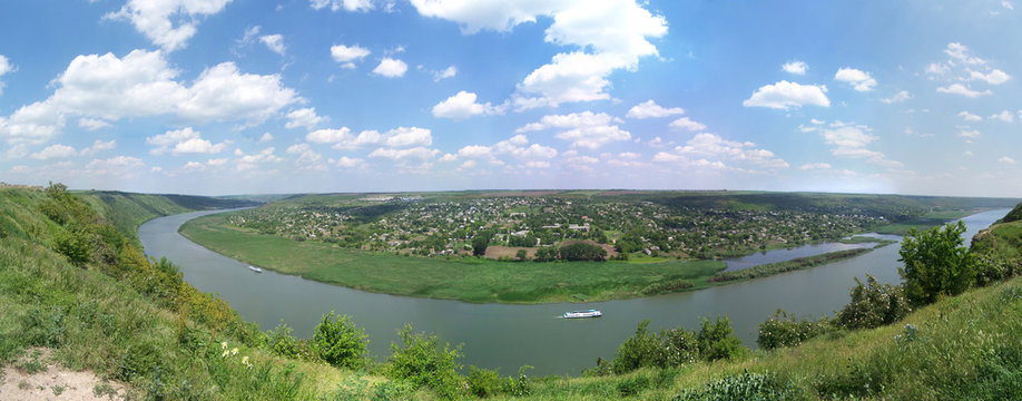 Tipova, Republik Moldau. Schleife des Dnister.