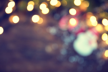 Abstract Bokeh blurred color light Christmas, New Year and other holiday background