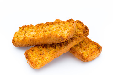 Crumbs of bread croutons. Eco food.