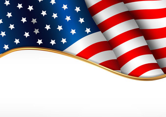 American flag. Independence Day banner. - 130439323