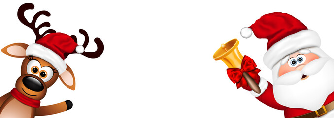 Funny Santa and Reindeer 