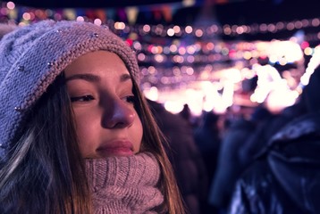 girl at the christmas fair