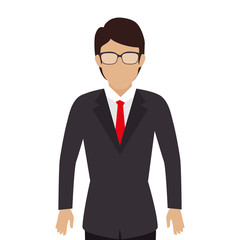 businessman character avatar icon vector illustration design