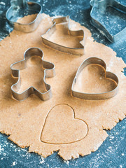 Preparation of Christmas gingerbread cookies