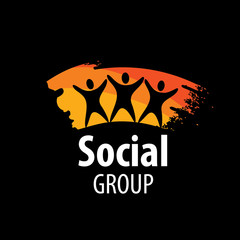 vector logo social group