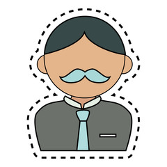 businessman character avatar icon vector illustration design