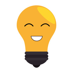 bulb light character education icon vector illustration design