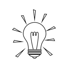 bulb light education icon vector illustration design