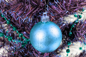 Christmas tree, garland, ball