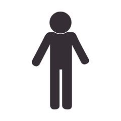 man avatar character silhouette icon vector illustration design