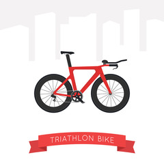 Fototapeta premium Vector illustration of bike for triathlon in flat style.