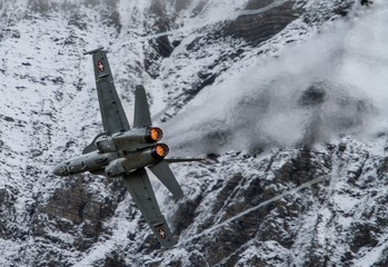 F-18 Hornet at Axalp Airshow in Switzerland
