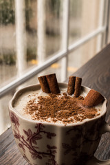 Turkish Salep with cinnamon sticks / Christmas Eggnog