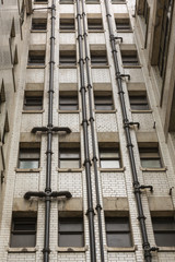 Obraz premium Old London Building with all main pipes outside