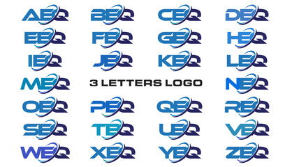 3 letters modern generic swoosh logo  AEQ, BEQ, CEQ, DEQ, EEQ, FEQ, GEQ, HEQ, IEQ, JEQ, KEQ, LEQ, MEQ, NEQ, OEQ, PEQ, QEQ, REQ, SEQ, TEQ, UEQ, VEQ, WEQ, XEQ, YEQ, ZEQ
