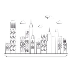 cityscape buildings isolated icon vector illustration design