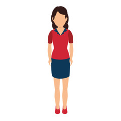 Fototapeta premium woman avatar character isolated icon vector illustration design