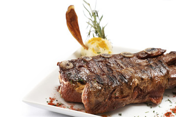 Carne asada en plato