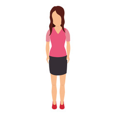 woman avatar character isolated icon vector illustration design