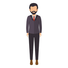 businessman character avatar icon vector illustration design
