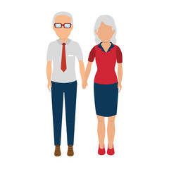Fototapeta premium business couple isolated icon vector illustration design