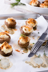 Cheese stuffed mushrooms