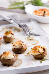 Cheese stuffed mushrooms