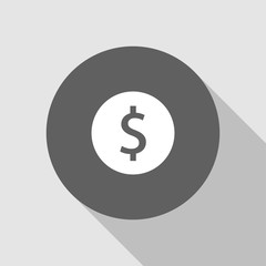dollar coin vector icon