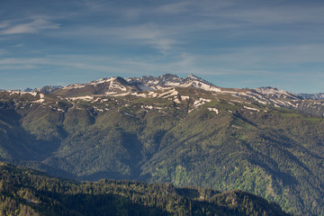 Russia, timelapse. The formation and movement of clouds over the
