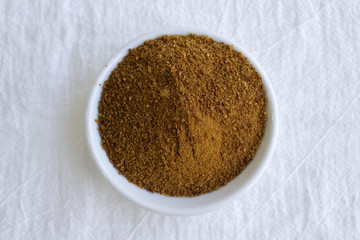 Coconut Sugar in a Bowl with a White Background