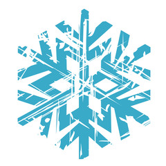 Decorative abstract snowflake. Vector illustration