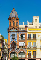 Obraz premium Buildings in the city centre of Seville, Spain