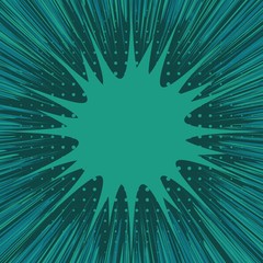 Abstract creative concept vector comics pop art style blank layout template with clouds beams and isolated dots pattern on background. For sale banner, empty bubble, illustration comic book design