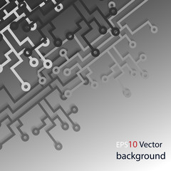Gray tech abstract vector background