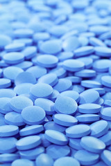 Fototapeta na wymiar white round medicine tablet antibiotic pills