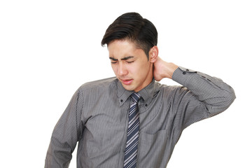 疲れた表情のビジネスマン