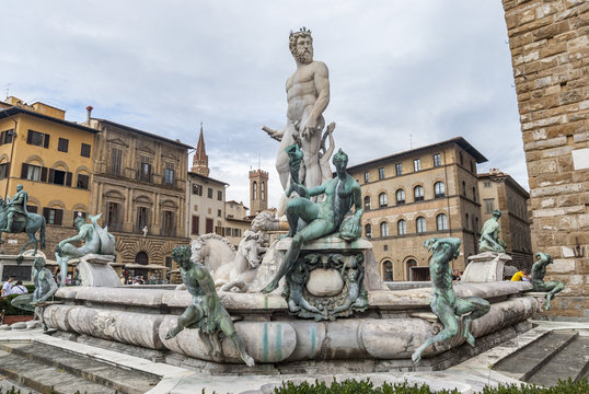 Statue of Neptune Florence Italy