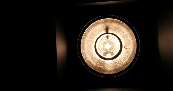 Panning of studio light.
