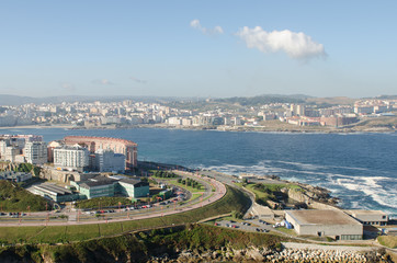 Aerial view of La Coruna