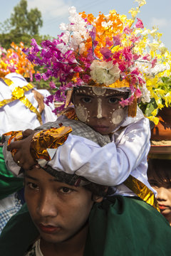 Shin Pyu, Buddhist novitiation ceremony on outskirts of Yangon (Rangoon)