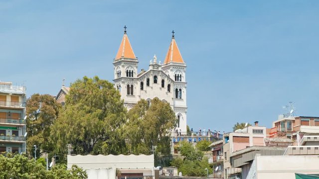 Santuario della Madonna di Montalto Church in the City of Messina on Sicily Island in Italy