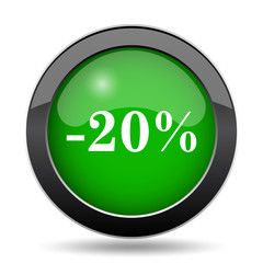 20 percent discount icon