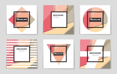 Abstract vector layout background set. For art template design, list, page, mockup brochure theme style, banner, idea, cover, booklet, print, flyer, book, blank, card, ad, sign, sheet, a4.