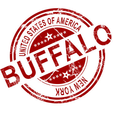 Buffalo stamp with white background