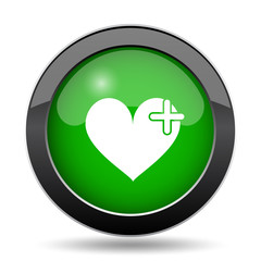 Heart with cross icon